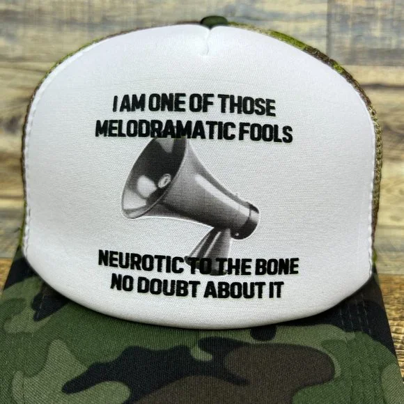 Basket Case Mens Trucker Hat Camouflage 90s Rock Lyrics 1994 Dookie Ball Cap - Picture 4 of 8